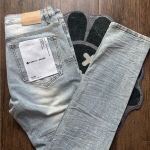 Men's Purple Brand Faded Blue Skinny Jeans Size 32